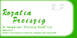 rozalia preiszig business card